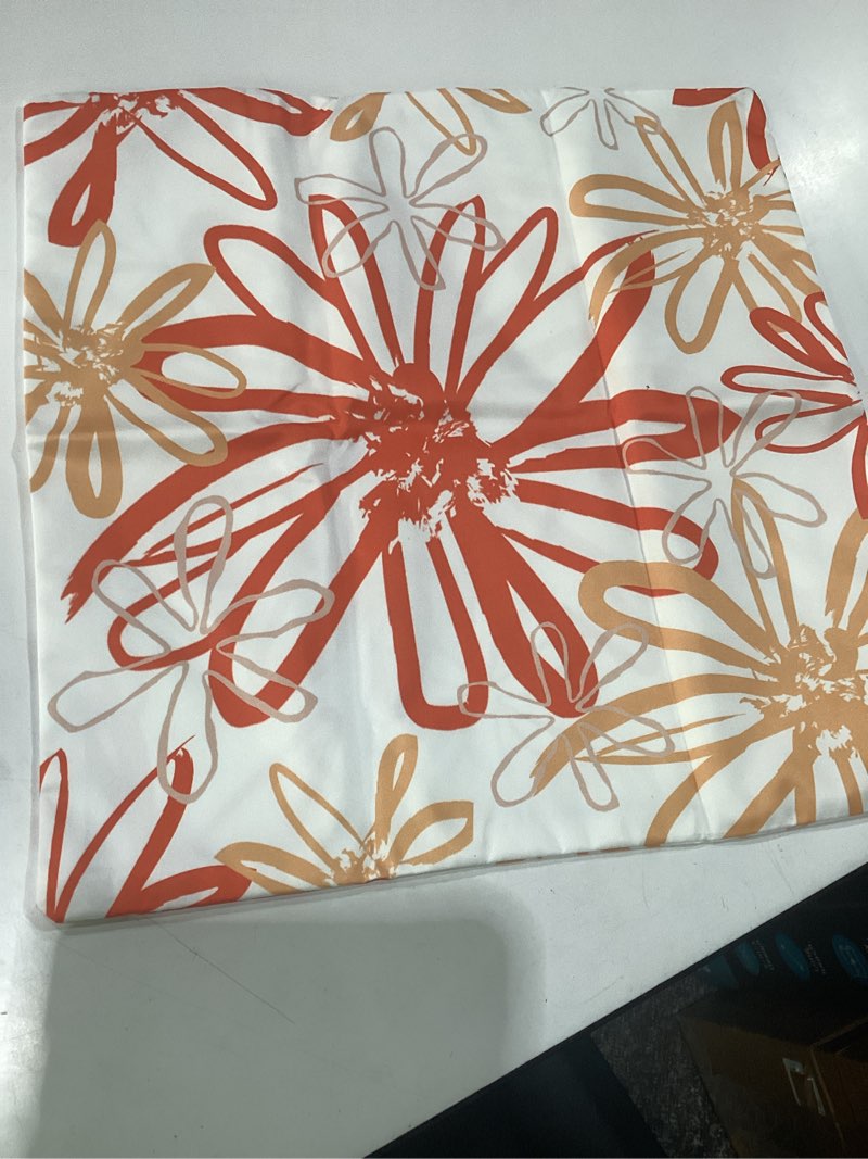 Condition photo showing Good Condition for red and orange flower throw pillow cover