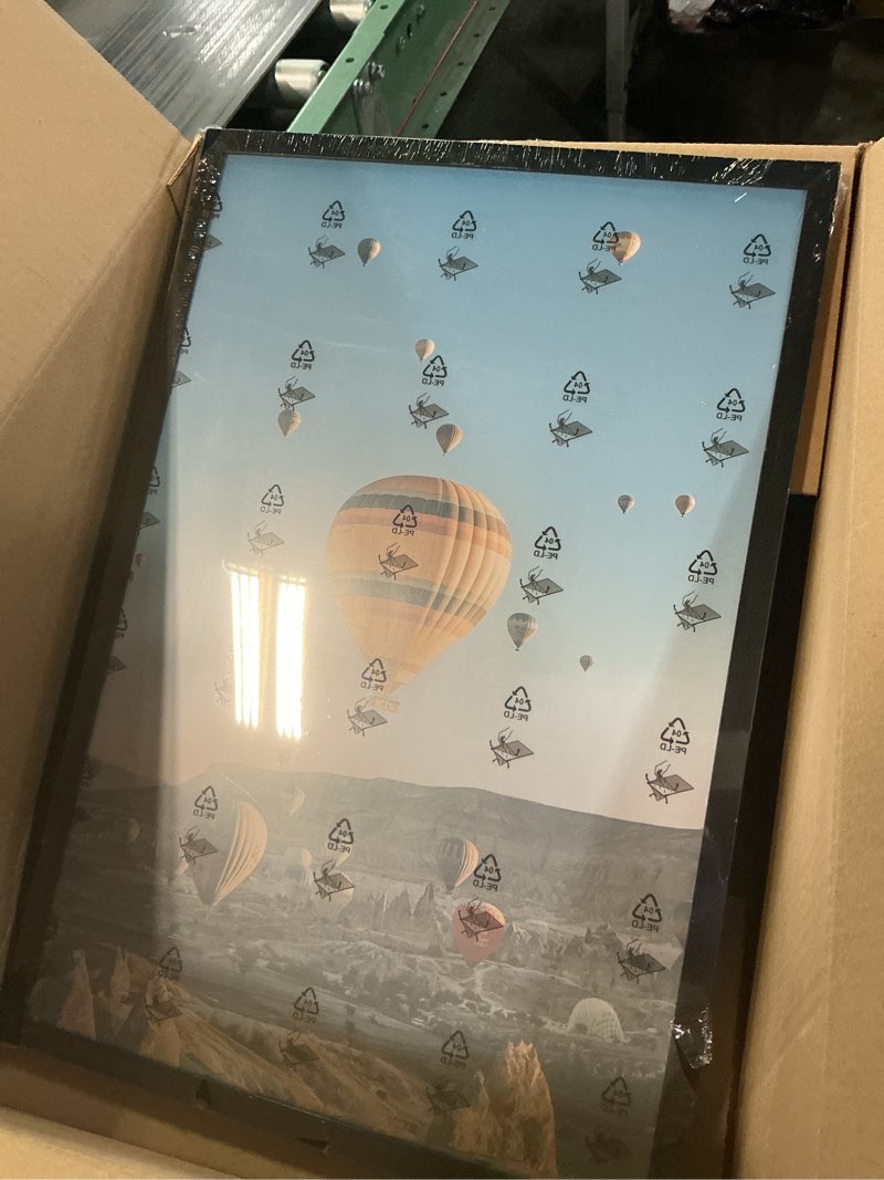 Condition photo showing Good Condition for Americanflat 12x18 Poster Frame with Polished Plexiglass - Streamline Collection - Thin Border Picture Frame for Wall Display - Hanging Hardware Included - Black Black 12x18