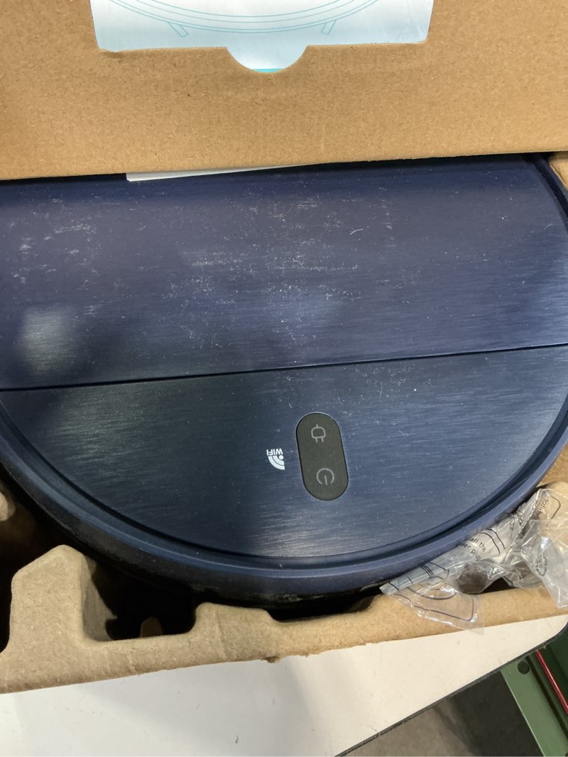 Condition photo showing As Is for ZCWA Robot Vacuum and Mop Combo, Anti-Hair Tangle Design for Pet Hair,Self-Charging, Powerful Suction, APP/Remote/Voice Control, Ideal for Hard Floors, Carpets BR151 Blue