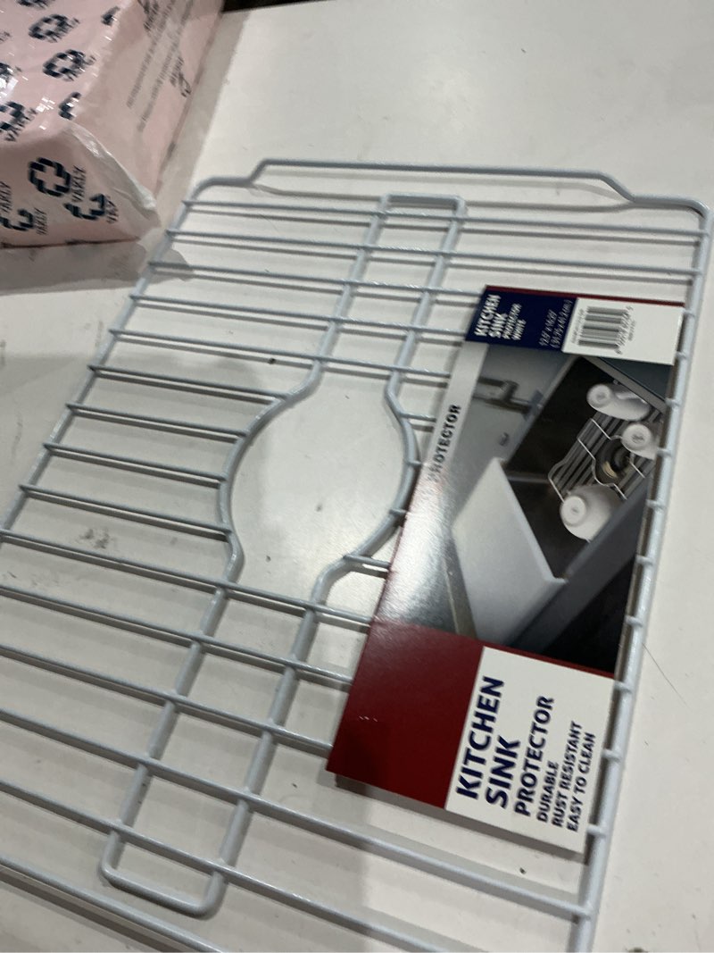 Condition photo showing Good Condition for sofinni sink protectors for kitchen sink bottom with white coating grate | insert grid sink bowl drying rack steel medium (12.5" x 16.25") 12.5" x 16.25" white