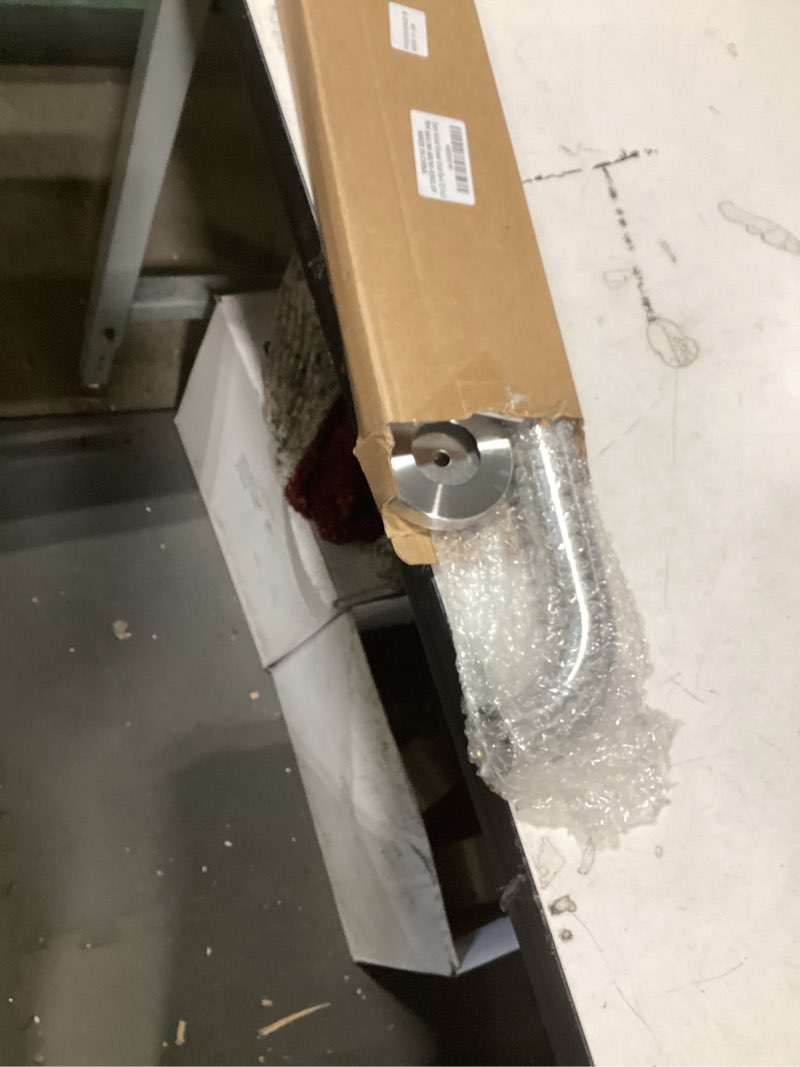 Condition photo showing Good Condition for Brushed Nickel Shower Grab Bars 32 Inch, Anti Slip Grab Bar with Knurled Grip, Stainless Steel Bathroom Safety Balance Handrail, Wall Mounted Handicap Bar for Elderly, Textured Senior Grab Bar Handle 32 inch satin brushed nickel