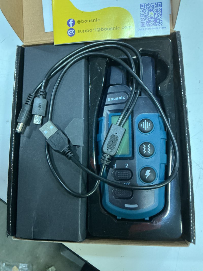 Condition photo showing Good Condition for bousnic dog shock collar 2 dogs (5-120lbs) - 3300 ft waterproof training collar for dogs large medium small with rechargeable remote, beep (1-8) vibration (1-16) and humane shock (1-99) modes blue