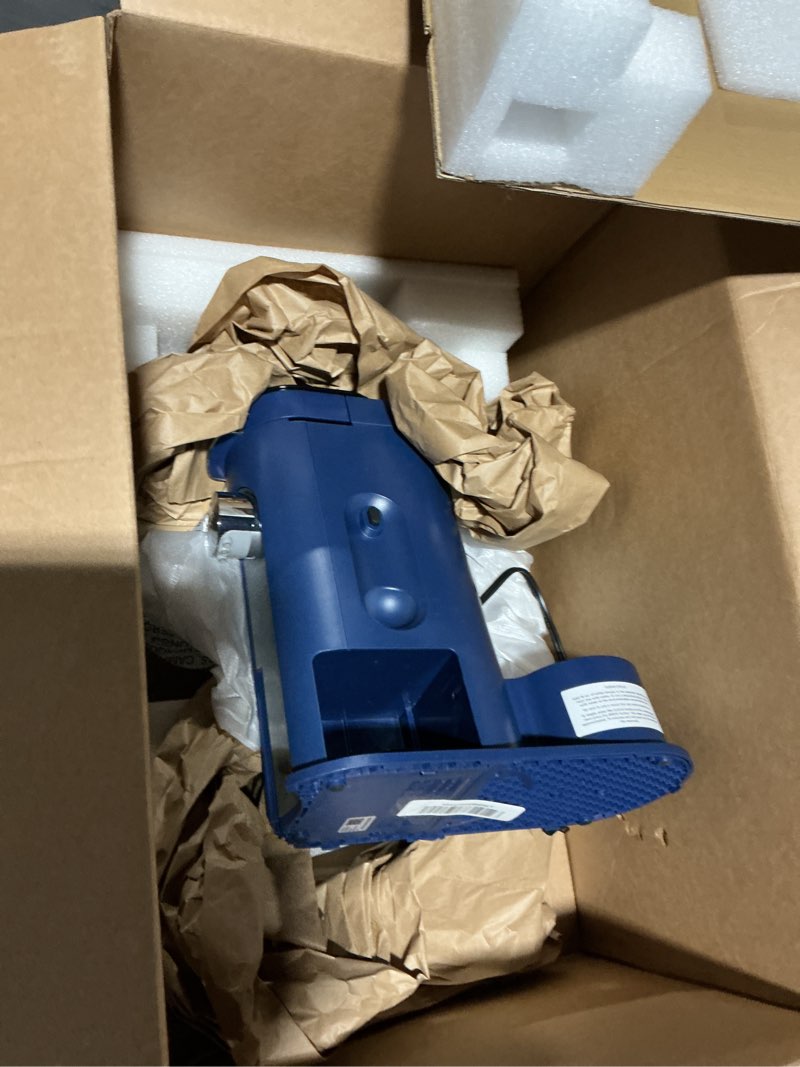 Condition photo showing As Is for ninja pods & grounds single-serve coffee maker, k-cup pod compatible, 56-oz. reservoir, 6-oz. cup to 24-oz. travel mug brew sizes, iced coffee maker, navy, pb041nv