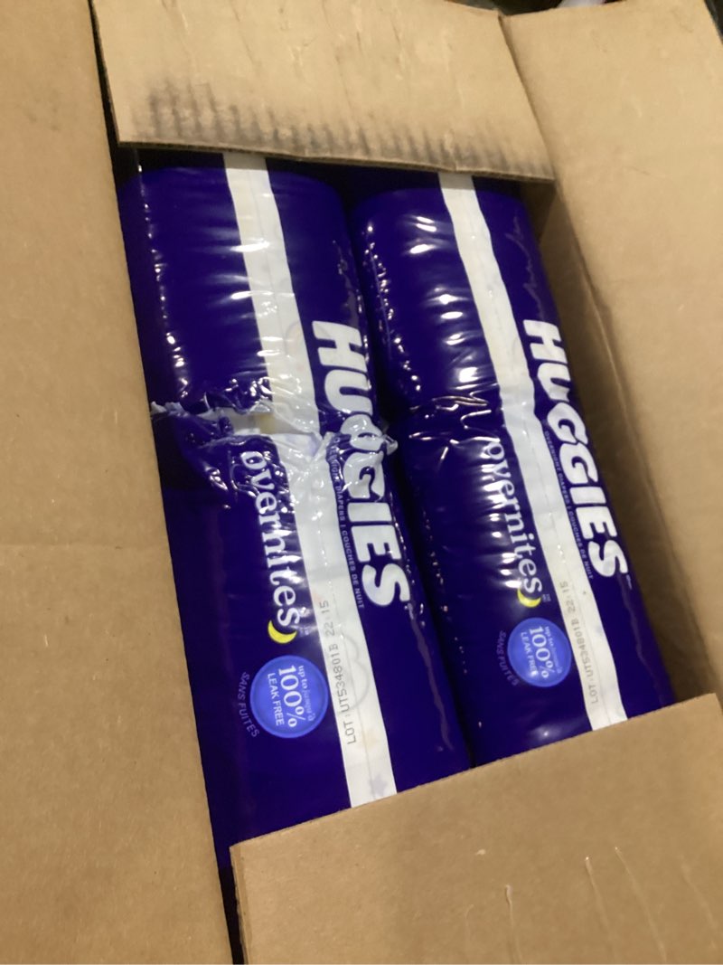 Condition photo showing Good Condition for huggies size 5 overnites baby diapers: overnight diapers, size 5 (27+ lbs), 100 ct (2 packs of 50), packaging may vary size 5 100