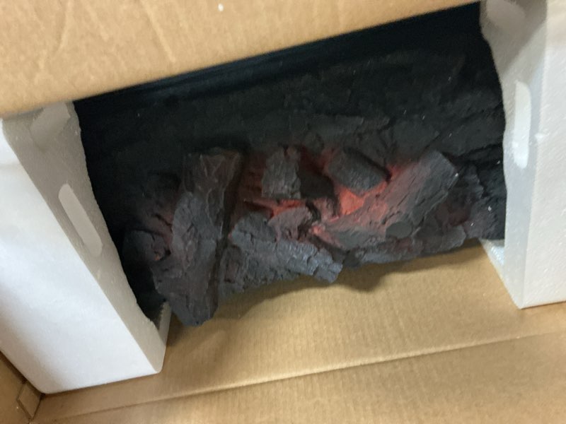 Condition photo showing As Is for duraflame electric log set heater with crackling sound dfi041aru-07 black