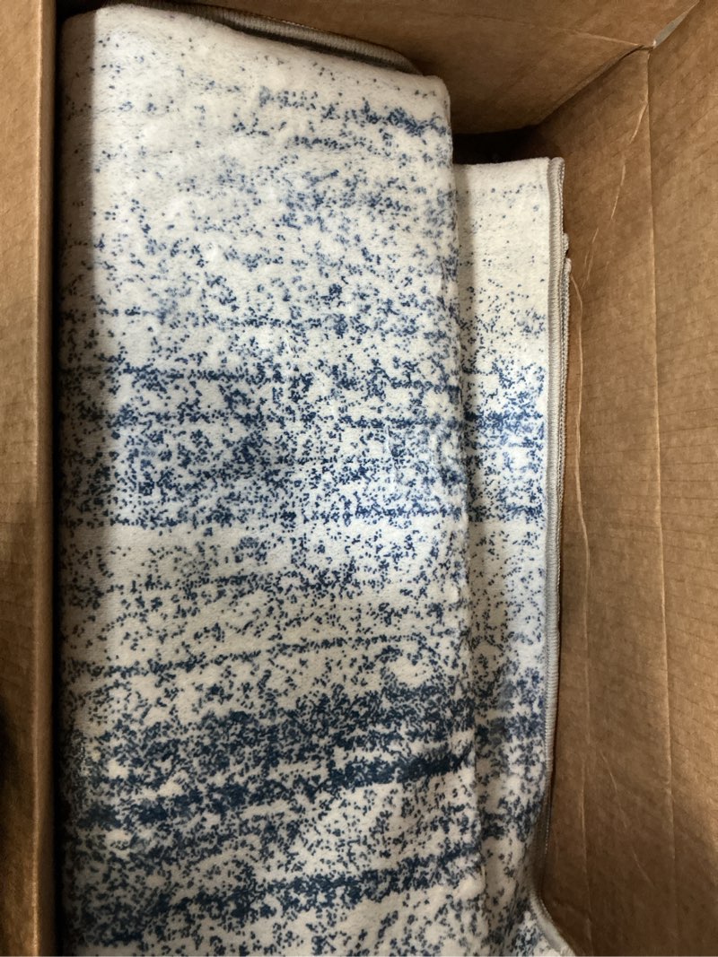 Condition photo showing As Is for vunate 5'x7' area rugs for living room washable rugs modern abstract area rug soft contemporary neutral carpet indoor rug for bedroom dining room office foldable nonslip rug light gray