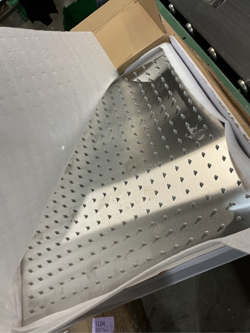 Condition photo showing Good Condition for 12 inch rain shower head brushed nickel 304 stainless steel high pressure rainfall showerhead ultra thin water saving 12" brushed nickel