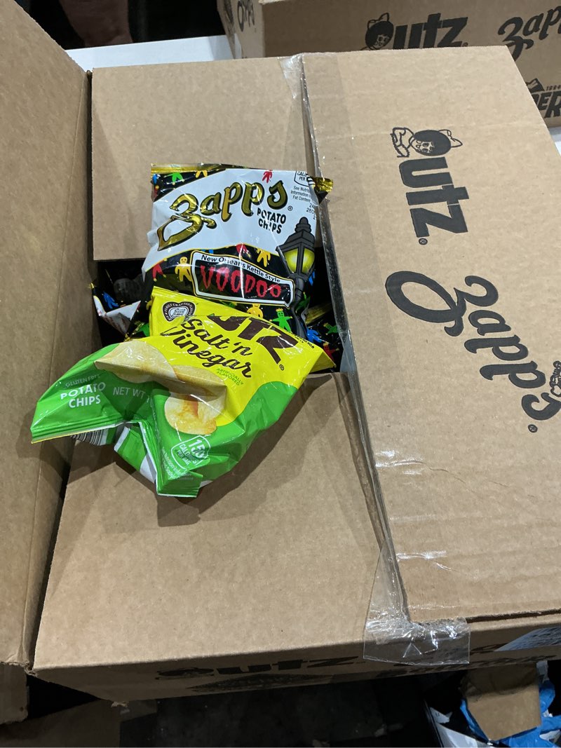 Condition photo showing New/Like New for zapp's kettle potato chips (varied)