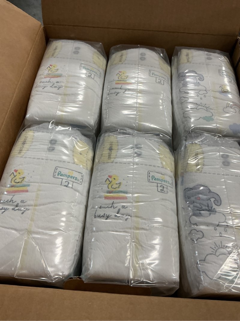 Condition photo showing Good Condition for pampers swaddlers diapers size 2 (12-18 pounds) 180 count