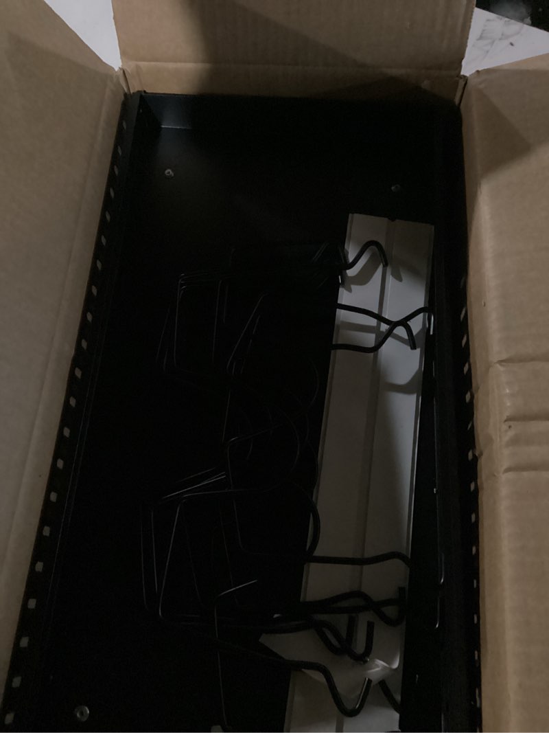 Condition photo showing New/Like New for 2Pack Black Pot Lid Organizer, Pull-out Pots and Pans Organizer Under Cabinet Pot Lid Holder for Kitchen, Sliding type Pots and Pans Storage, 8 Adjustable Dividers 8 Dividers-2 Pack Black