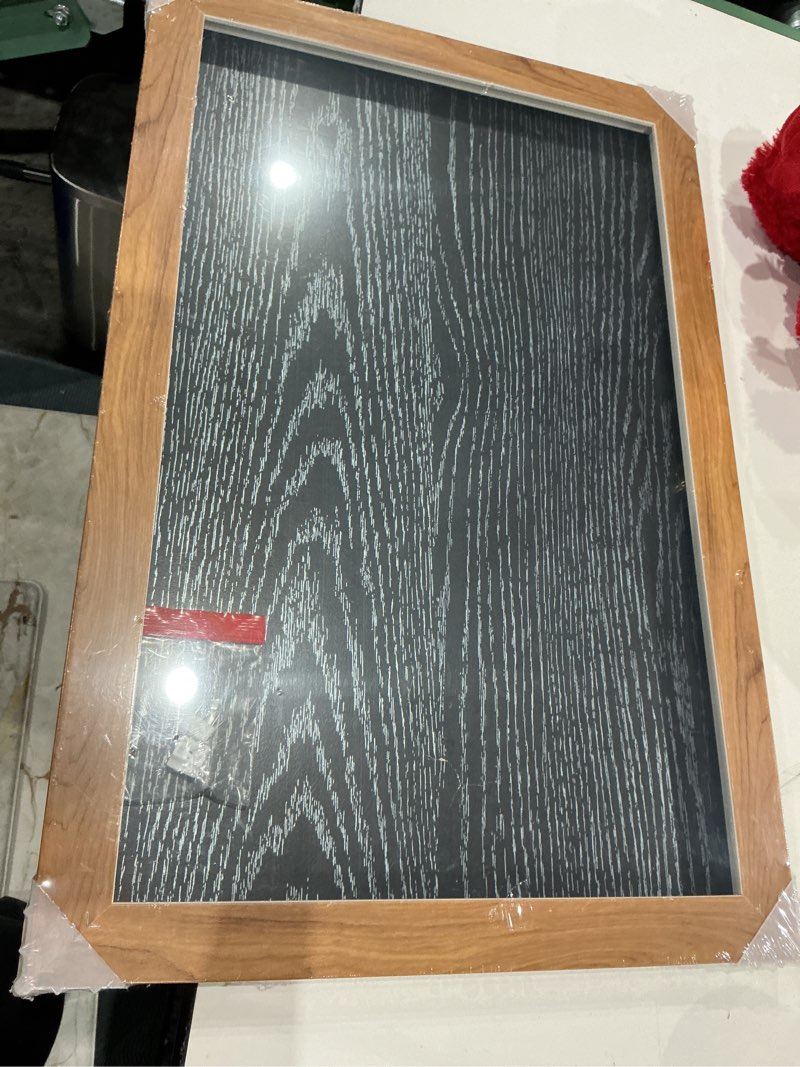 Condition photo showing Good Condition for classic minimalist sage green abstract framed canvas wall art, 16x24 inch with soft tones large boho painting print, modern living room bedroom bathroom office home decor tears framed 16"l x 24"w