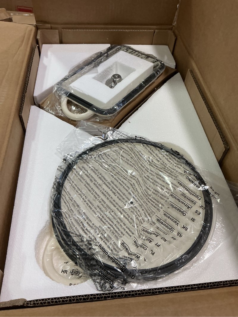 Condition photo showing New/Like New for Hisencn Enameled Cast Iron Cookware Set, 7-Piece Dutch Oven, Skillet & Bread Pan with Rack, Induction & Oven Safe, Cream White