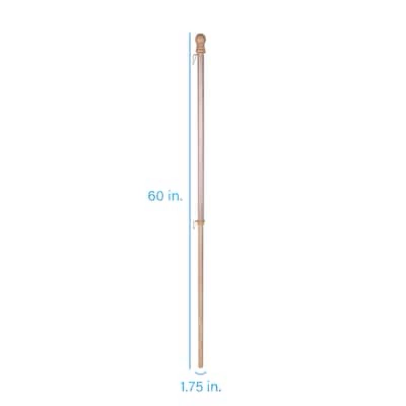 Style Selections 5-ft Natural wood Wood House Flag Pole
