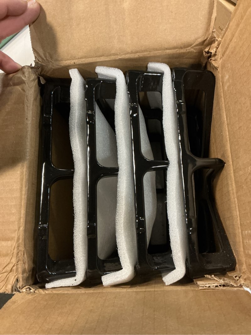 Condition photo showing Good Condition for premium wb31k10034 gas range surface burner grates replacement parts for ge stove parts general electric cooktop parts cast iron gas stove rack, top burner rack sets 4-pack