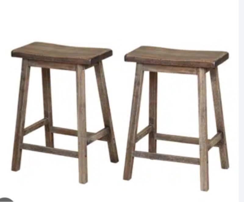 Katy-leigh solid wood counter stool (set of 2)