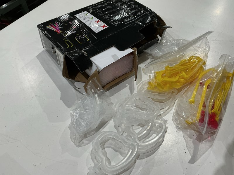 Condition photo showing As Is for budi 467pcs glow sticks party favors for kid adult halloween toys bulk pack | 8 inch 8 color 200 glowsticks with connectors for bracelets necklaces glasses, glow in the dark party supplies neon decors 467 pcs glow sticks & accessories