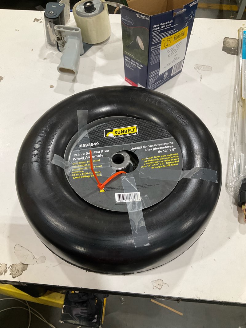 Condition photo showing Good Condition for sunbelt 13-in x 5.00-6 front wheel for riding mower/tractor