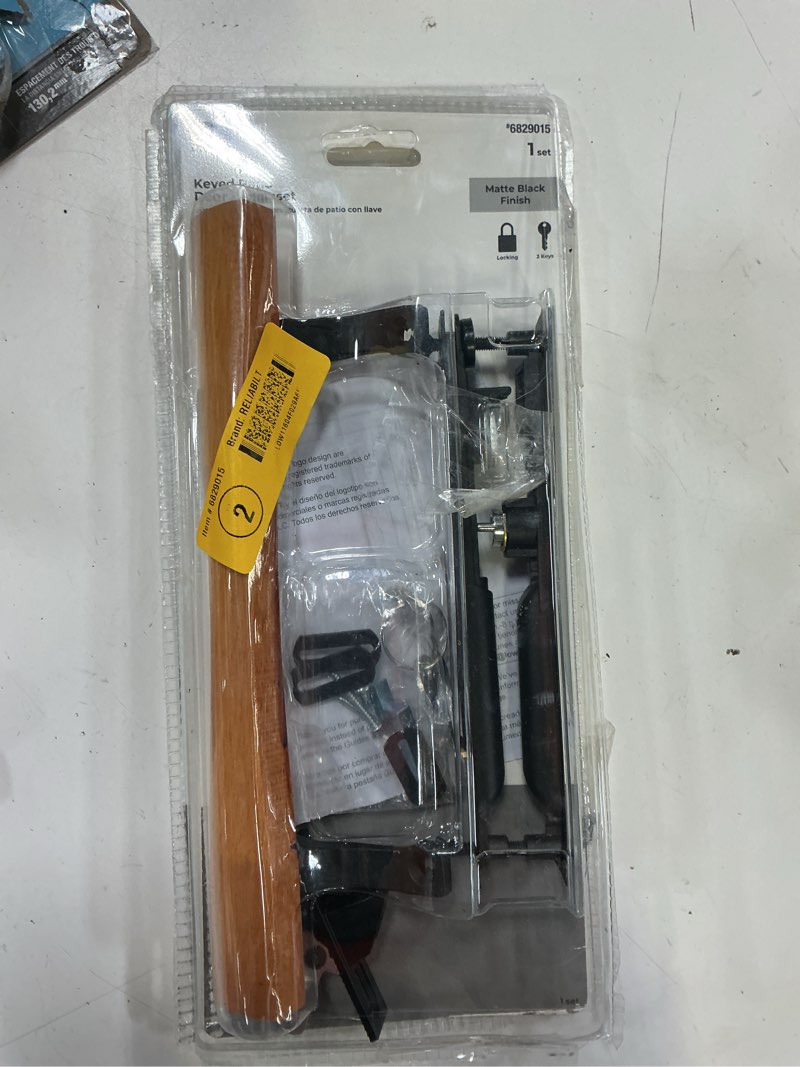 Condition photo showing As Is for reliabilt 6.625-in flush mount sliding patio door handleset