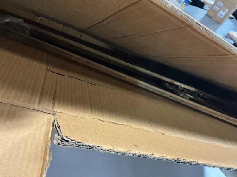 Condition photo showing Good Condition for Deco 79 Metal Scroll Large Free Standing Adjustable Display Stand Easel with Chain Support, 22" x 21" x 46", Gold Gold 22" x 21" x 46"