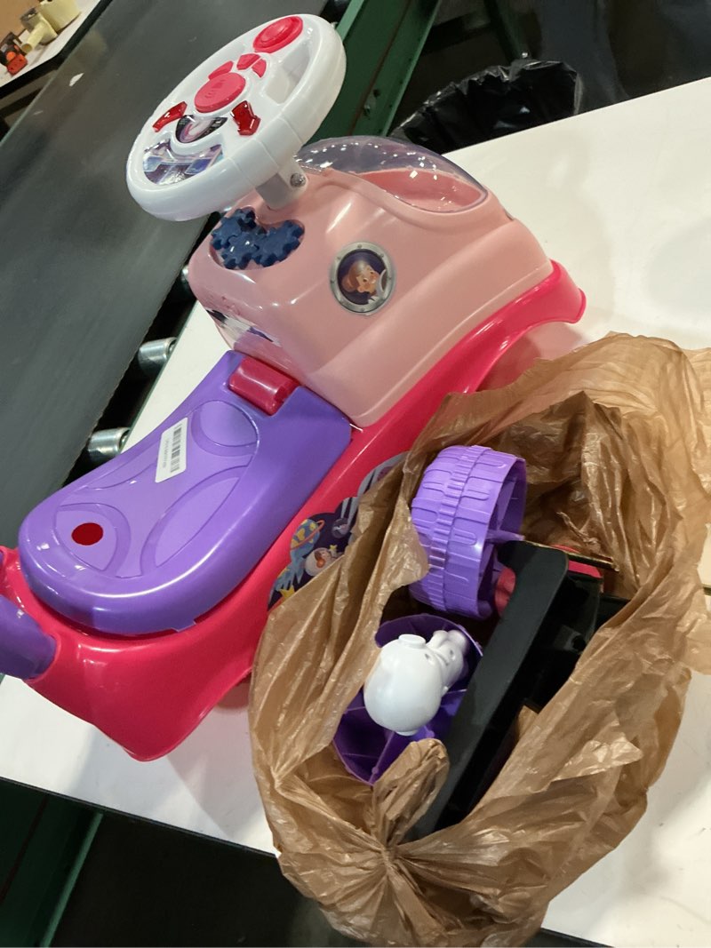 Condition photo showing As Is for vevor ride on toddler push car, push car for toddler 19 to 36 months, kids ride on toy with horn & music, 48.5 lbs load capacity, under-seat storage, foot-to-floor walker for toddlers boys girls, pink