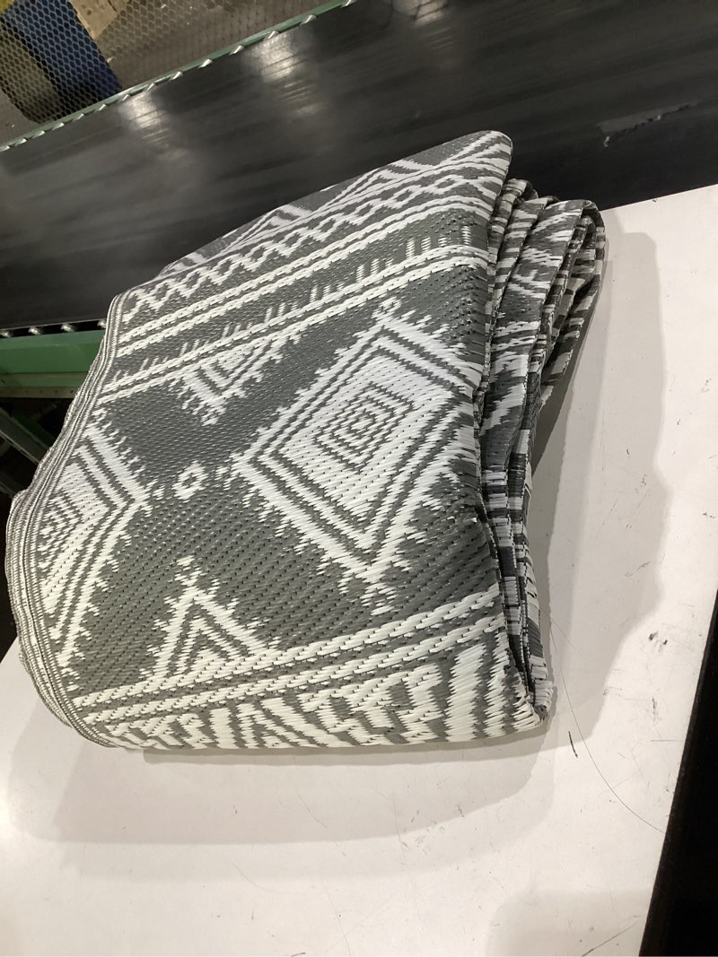 Condition photo showing New/Like New for wonnitar outdoor rug 6x9, waterproof patios rug reversible plastic straw rug, large outside area rug, portable camper rv mat, indoor outdoor carpet for picnic balcony backyard porch deck, grey 6' x 9' (rectangular) grey