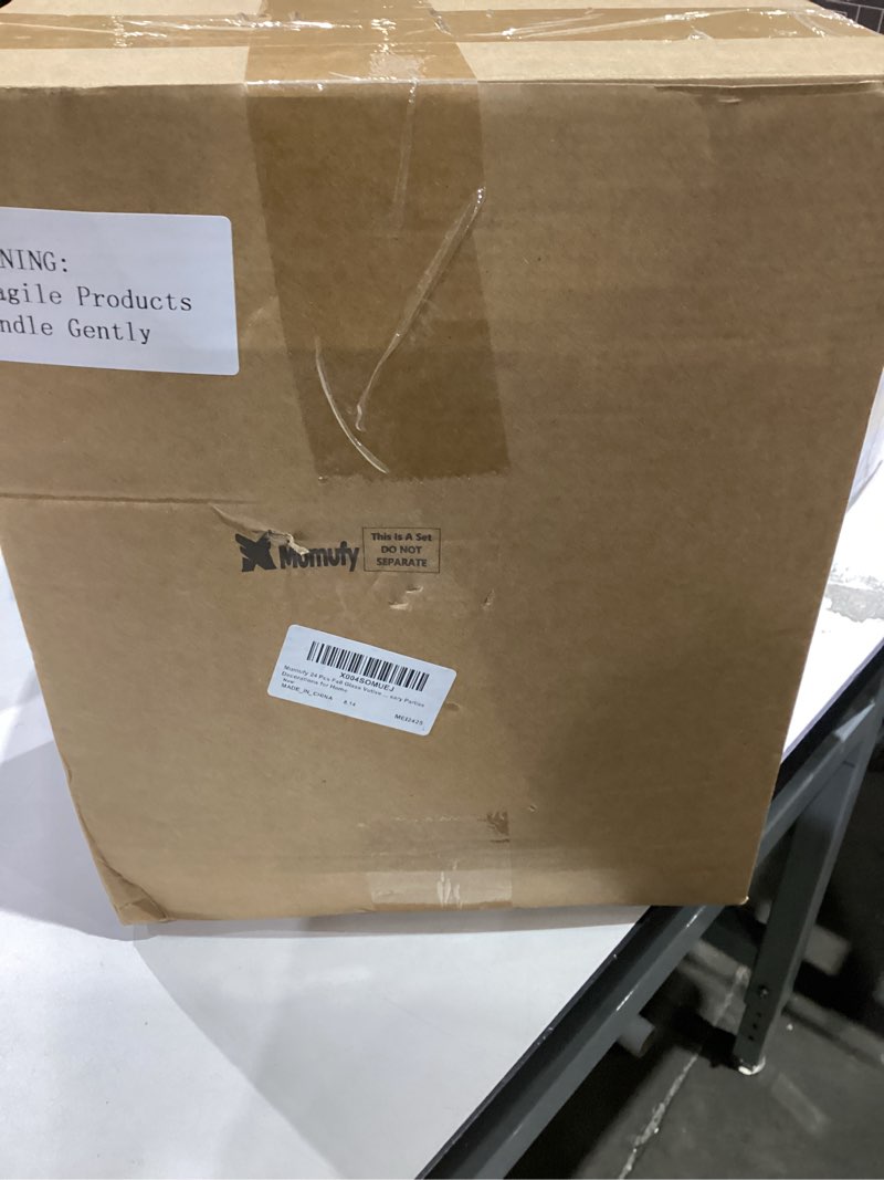 Condition photo showing item condition for Mumufy 24 Pcs Thanksgiving Glass Votive Candle Holders Orange Pumpkin Tealights Candle Holder for Halloween Fall Table Centerpieces Wedding Birthday Anniversary Parties Decorations for Home