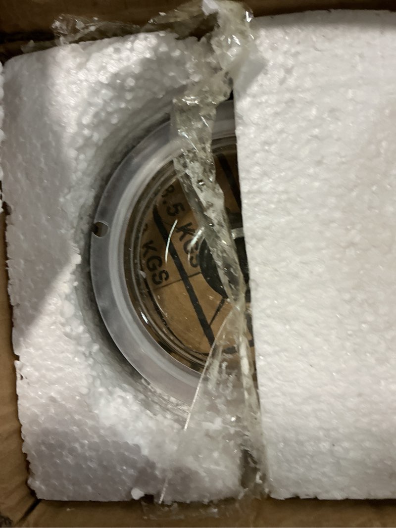 Condition photo showing Good Condition for restaurantware vetri 0.5 gallon glass storage jar 1 dishwashable glass cookie jar - airtight seal wide opening clear glass candy jar knob handle lid for kitchen laundry or storage