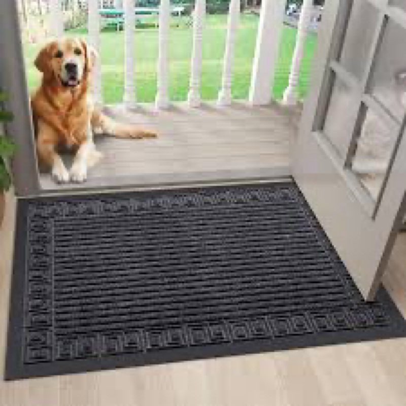 OLANLY Front Door Mat Indoor Outdoor Entrance, Waterproof All-Season, All-Weather Doormat, Sturdy Na