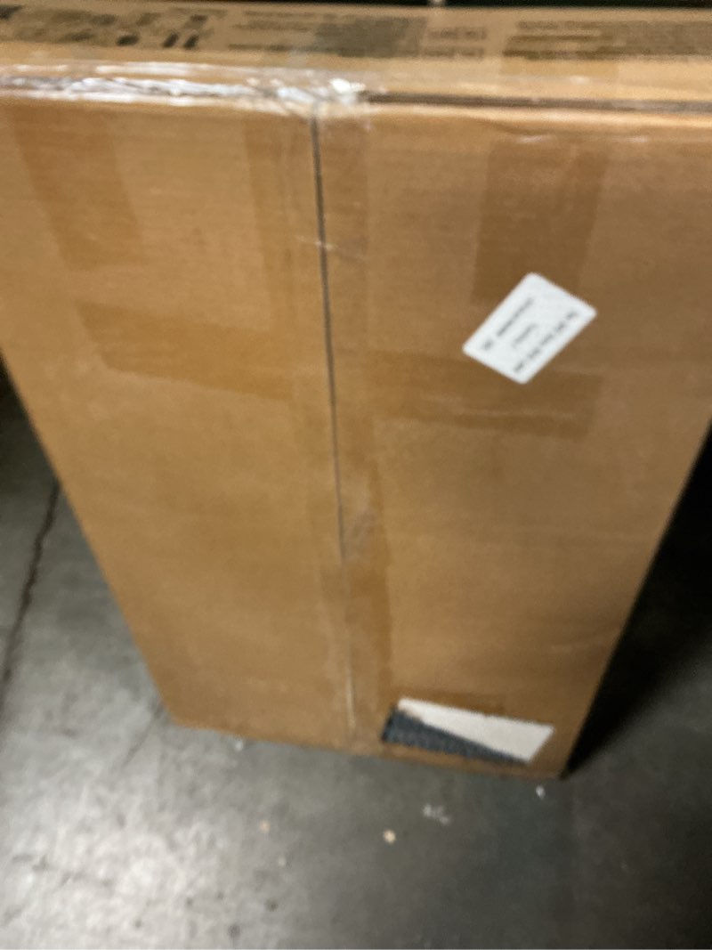 Condition photo showing New/Like New for vevor overbed table, mobile bed side table with flip desktop and 4 hidden wheels, height & angle adjustable rolling laptop desk with cup holder, portable over bed desk for home, office, study, white tilt desktop white