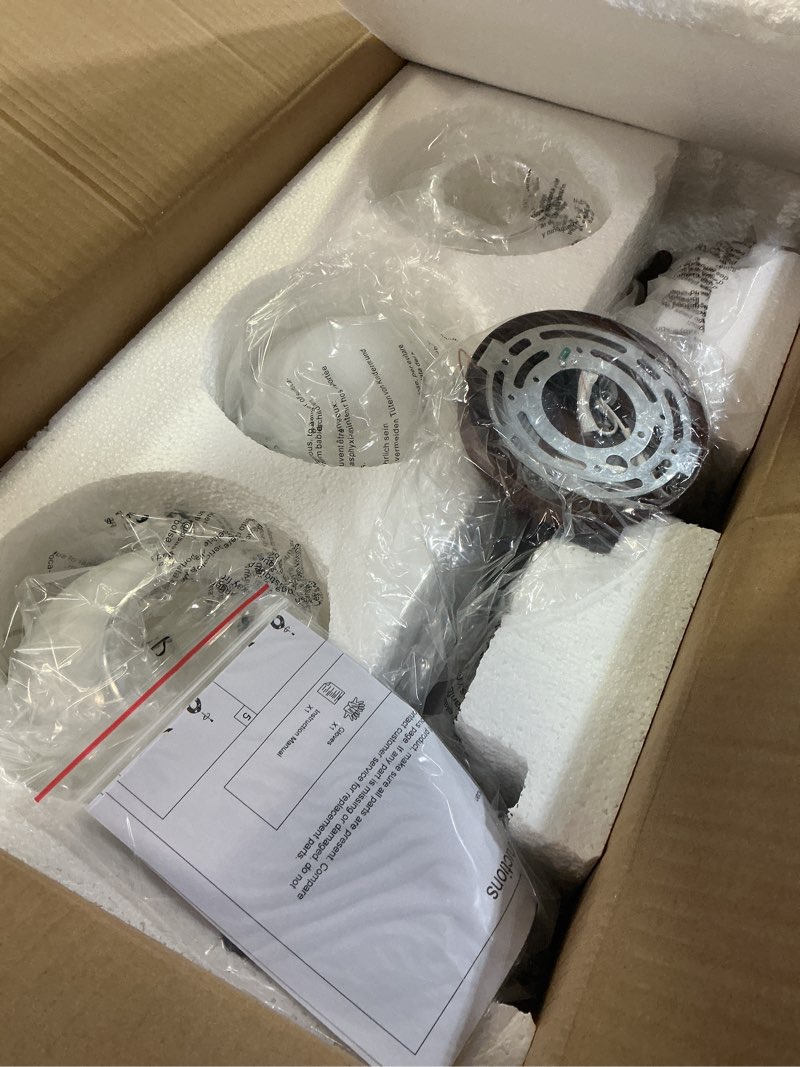 Condition photo showing New/Like New for Sand Nickel Bathroom Light Fixtures, ETL 3 Lights Vanity Lights Over Mirror with Milk Glass Soft Lighting 24 Inch Bathroom Sconces(Exclude E26 Bulb) Sand Nickel 3 Lights