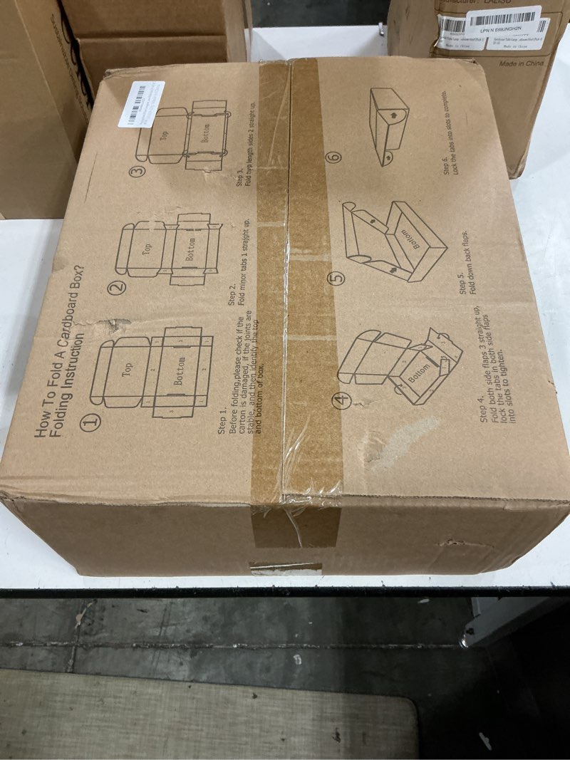 Condition photo showing New/Like New for 10x10x3 inch shipping boxes, white corrugated cardboard box literature mailing shipping packaging recyclable storage boxes and craft gifts giving products business white box set of 25 (10''x10''x3'')