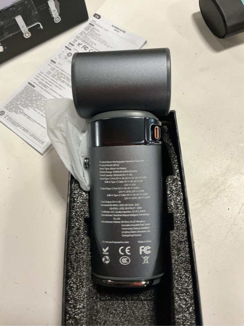 Condition photo showing Good Condition for yayusi portable rechargeable handheld cooling fan,10000mah multifunctional powerful handheld fan with ice cooling function,turbo hand fan with type-c charge,0-100adjustable levels for travel/office