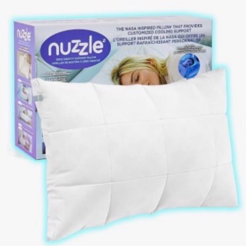 Nuzzle Cooling Adjustable Pillow for Side Sleepers, Luxury Standard Size Bed Pillow Hotel Collection