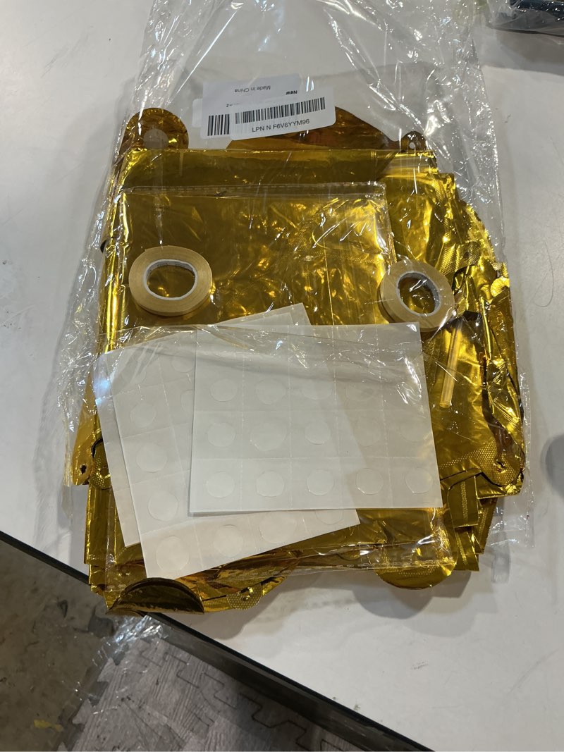 Condition photo showing Good Condition for 98 pcs gold letter balloons, custom 3 set a-z set for personalizing names & phrases party supplies banners - with 1 set aeolmprst 20pcs for wedding/birthdays/annivs/grads party banner custom phrase