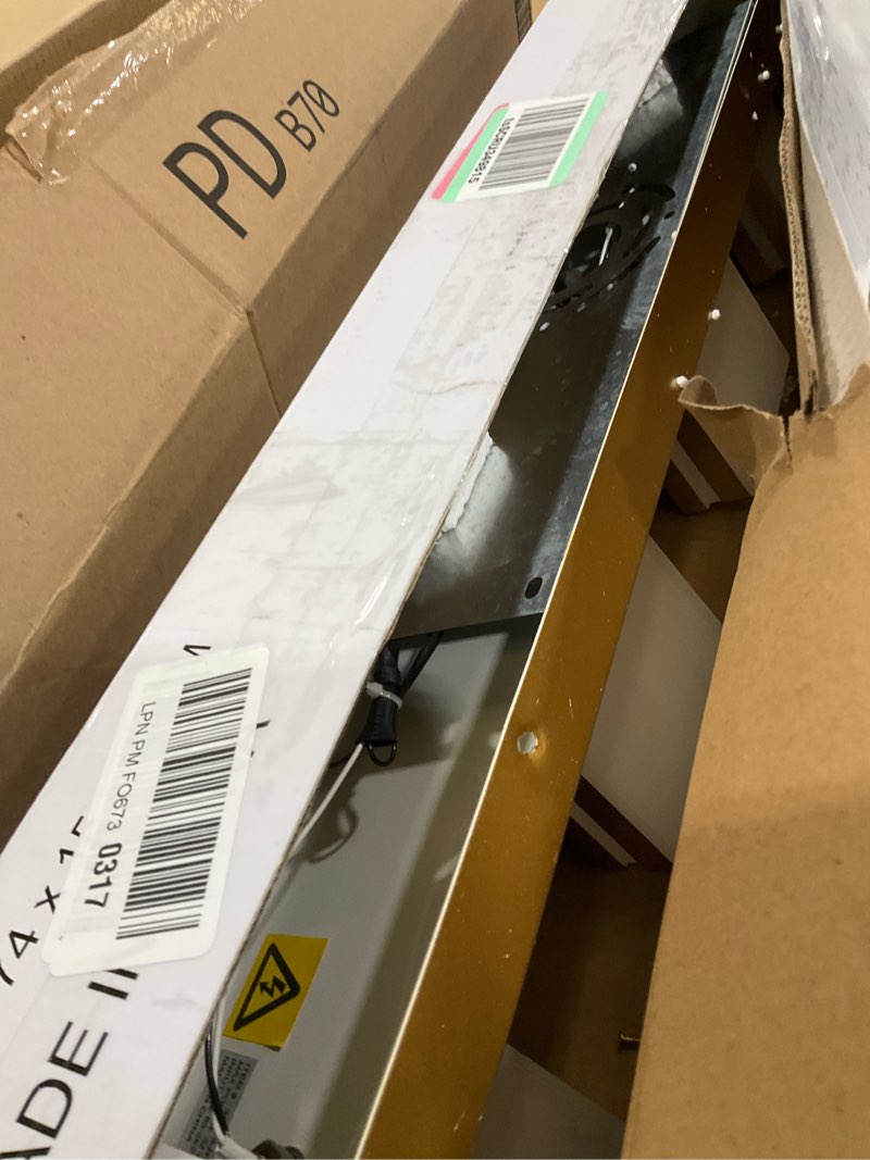 Condition photo showing New/Like New for solfart bathroom vanity lights brushed nickel light fixtures for bathroom above mirror 4 light led lights bath lighting fixture nickel brushed nickel-6000k,100%-0% dimmble brightness 4-light,30 inch