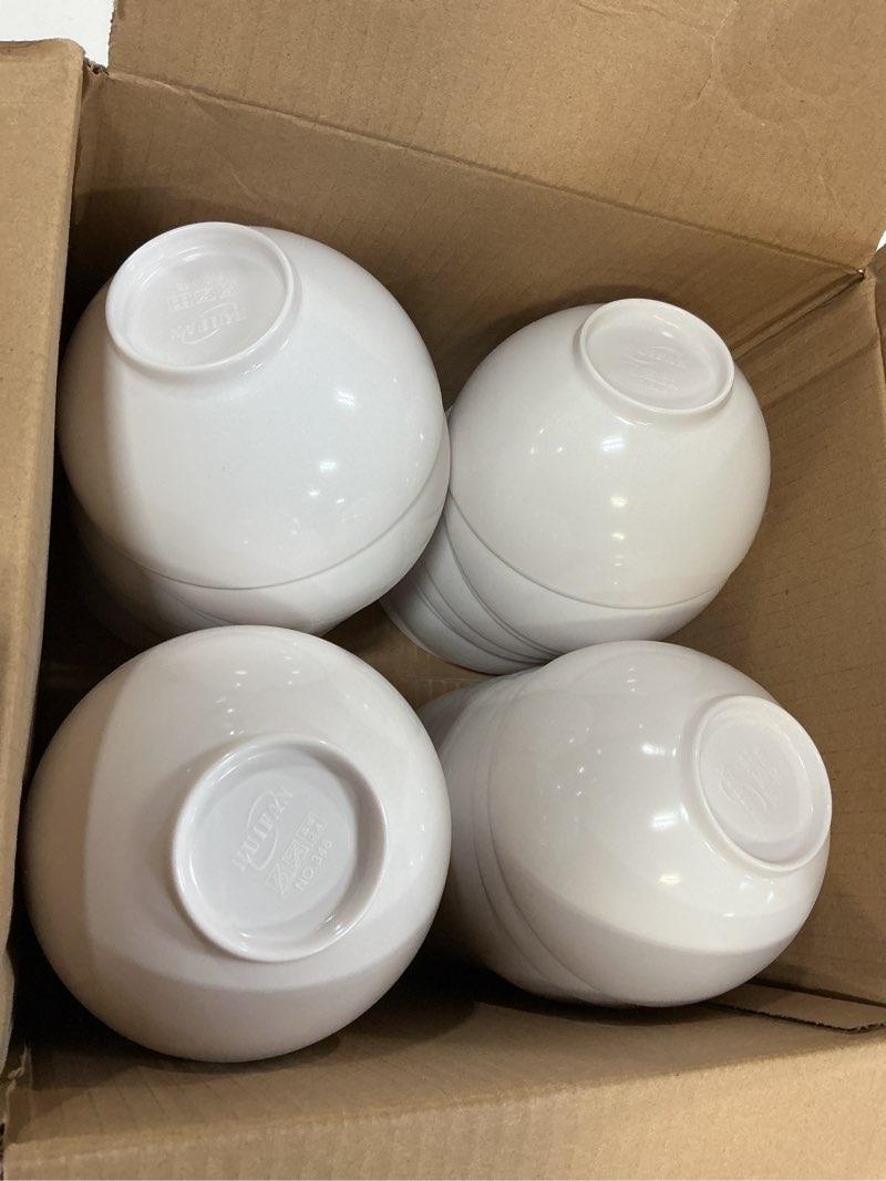 Condition photo showing Good Condition for OMISTAR Melamine Plastic Bowl, 36 Pcs Small Pasta Bowls, 4.5Inch White Non-Breakable Dinnerware, 312 ML Capacity, Ideal for Parties, Picnics, and Daily Use, Easy to Clean, Safe, and Lightweight