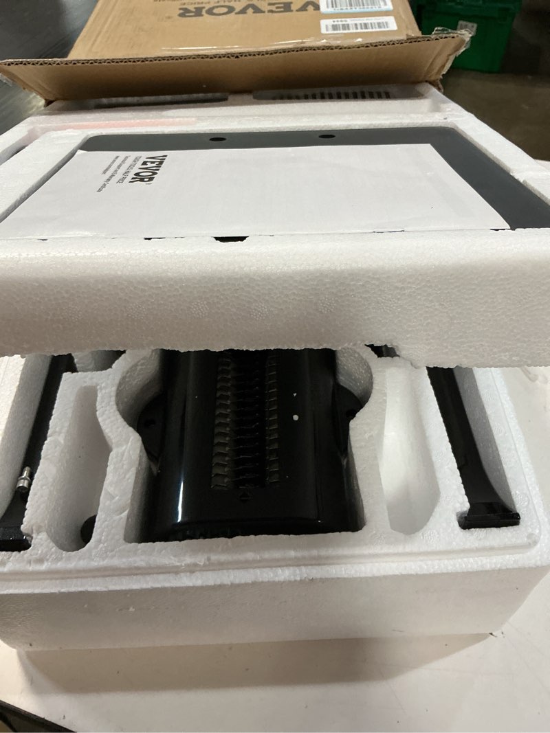 Condition photo showing Good Condition for vevor commercial meat tenderizer, heavy duty stainless steel meat tenderizer machine, quick and easy manual operation kitchen tool, 5.8" feed port for beef, turkey, chicken, pork, steak, and fish