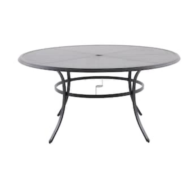 allen + roth oakridge round outdoor dining table 61.61