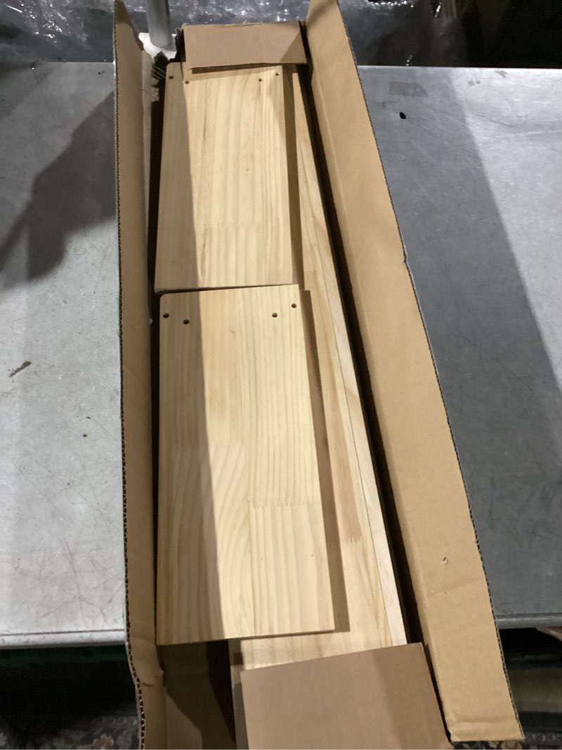 Condition photo showing New/Like New for Bamboo Over the Stove Spice Shelf for Kitchen Storage, 31.5" Spice Rack Organizer Stove Top Shelf with 6 hooks, 11.4" Height Extra Oven Back Sink Countertop, Easy to Assemble