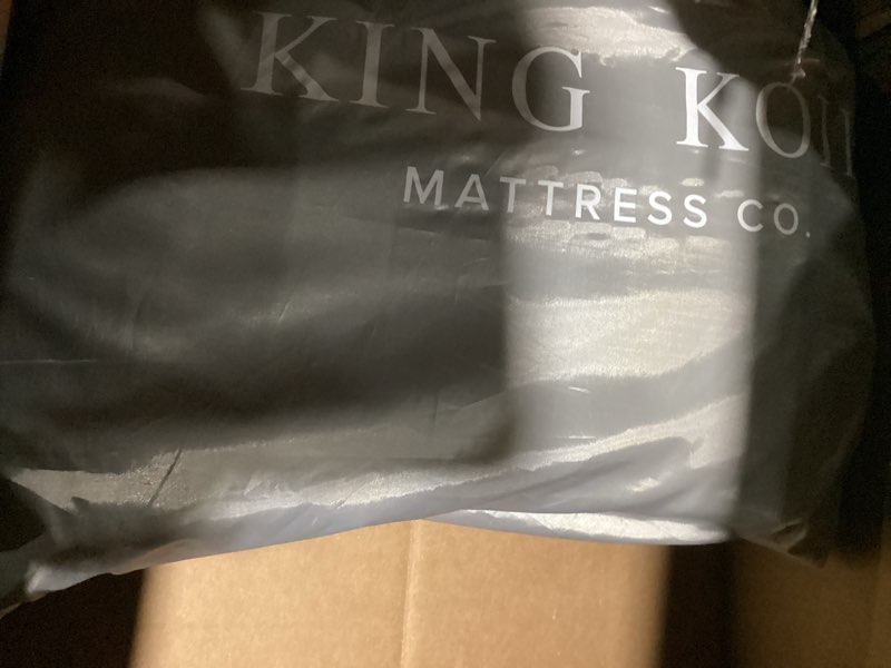 Condition photo showing Good Condition for king koil luxury california king air mattress with built-in pump for home, camping & guests - 20” king size inflatable airbed luxury double high adjustable blow up mattress, durable waterproof beige california king 20"