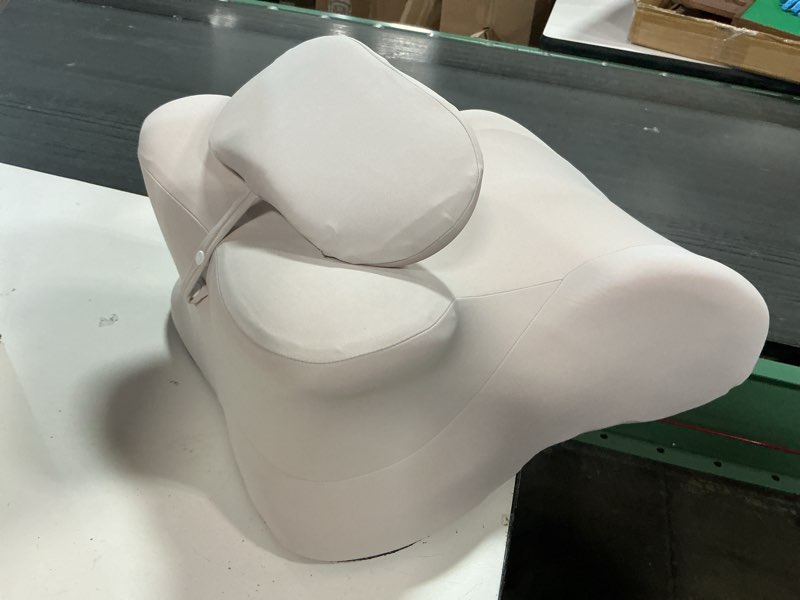 Condition photo showing As Is for Adult Memory Foam Ergonomic Wedge Prone Pillow, Bed Pillow for Sitting Up, Back, Neck, and Leg Pain Relief, Anti Snoring, Ideal for Massage, Reading, Sleeping, with Removable Washable Cover, 