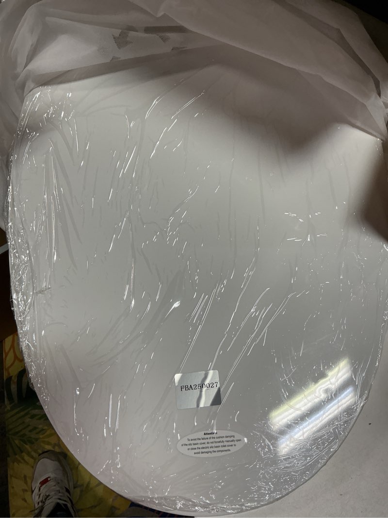 Condition photo showing Good Condition for Smart Heated Toilet Seat for Elongated V-Shaped Toilets – Bidet Warm Water Wash, Self-Cleaning Nozzle, Warm Air Dryer, Deodorizer, Soft-Close Lid, LED Night Light & Remote Control, Easy Install