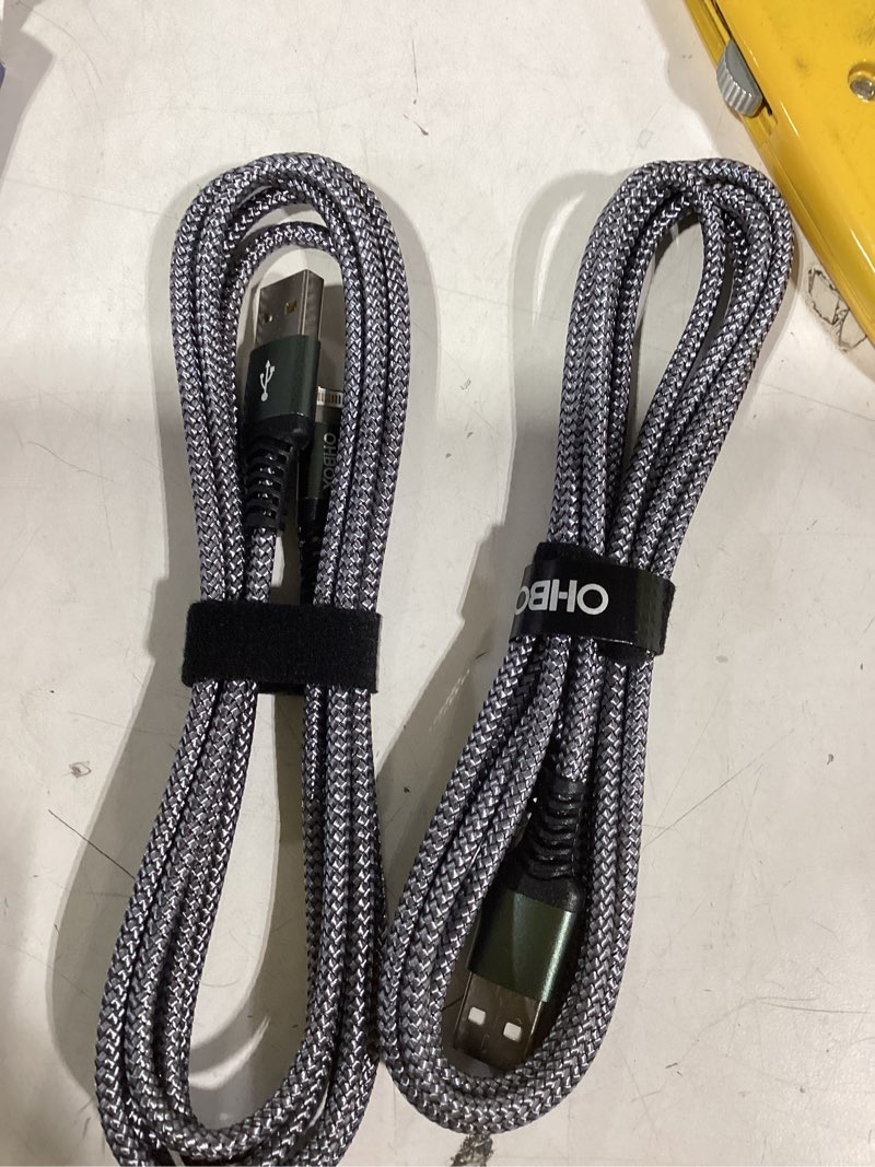 Condition photo showing Good Condition for iPhone Charger Cable 6FT 3Pack MFi Certified Heavy Duty Lightning Cable Nylon Braided Fast Charging iPhone Charger Cord Compatible with iPhone 14 13 12 11 Pro Max XR XS X 8 7 6 Plus iPad and More