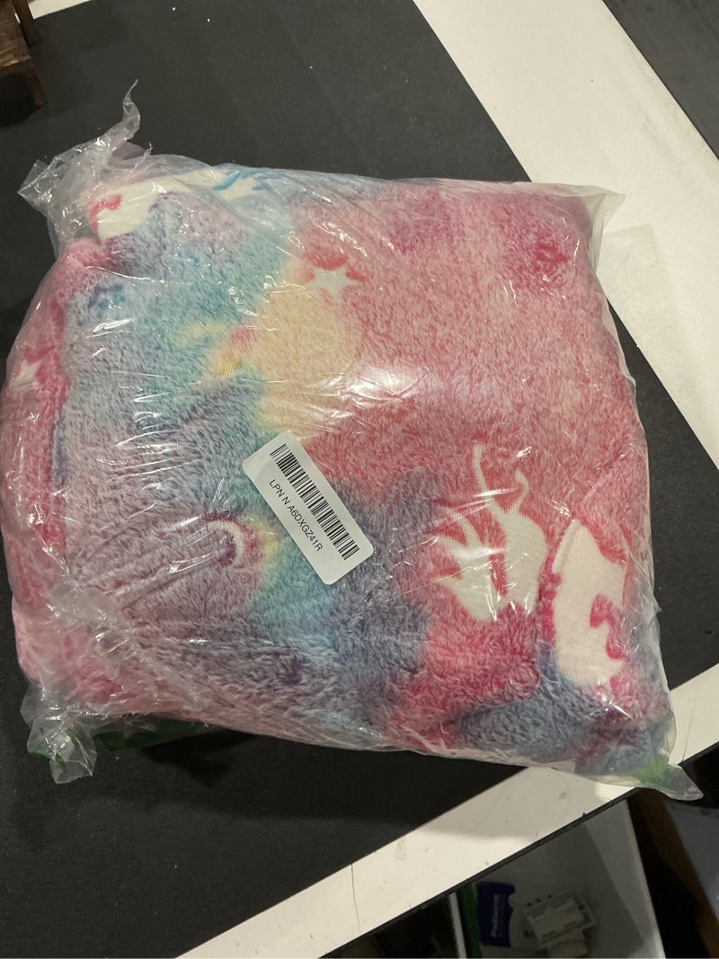 Condition photo showing Good Condition for Fiosnow Glow in the Dark Unicorn Blanket Hoodies for Kids 6-13YR Oversize Wearable Blanket Hoodies for Boys Girls Teens Pink Luminous Unicorn Kids 6-13YR