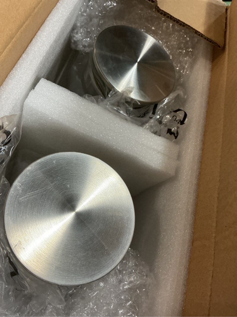 Condition photo showing Good Condition for 2 Pack 1 Gallon Square Glass Pitcher with Lid and Spout, Borosilicate Glass Carafe for Hot/Cold Drink, Water Pitchers with Handle for Fridge, Extra Large Jug for Iced Tea, Coffee, Juice, Beverage