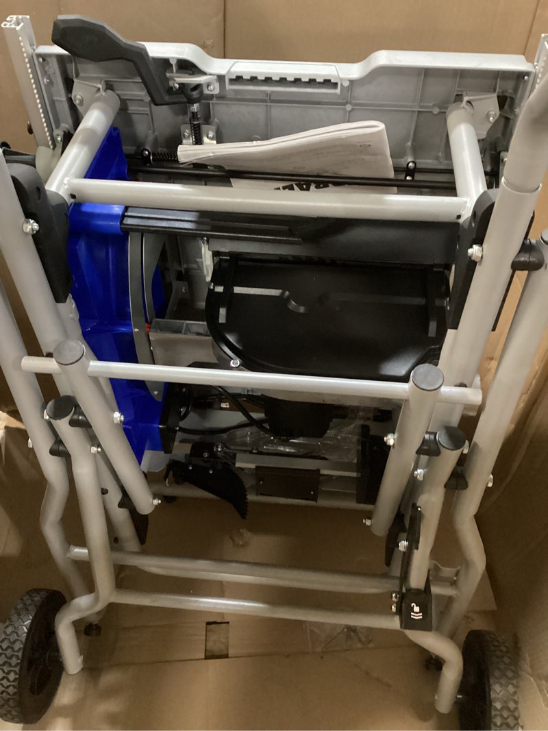 Condition photo showing Good Condition for kobalt 10-in 15 -amp 120 -volt portable jobsite table saw with foldable rolling stand