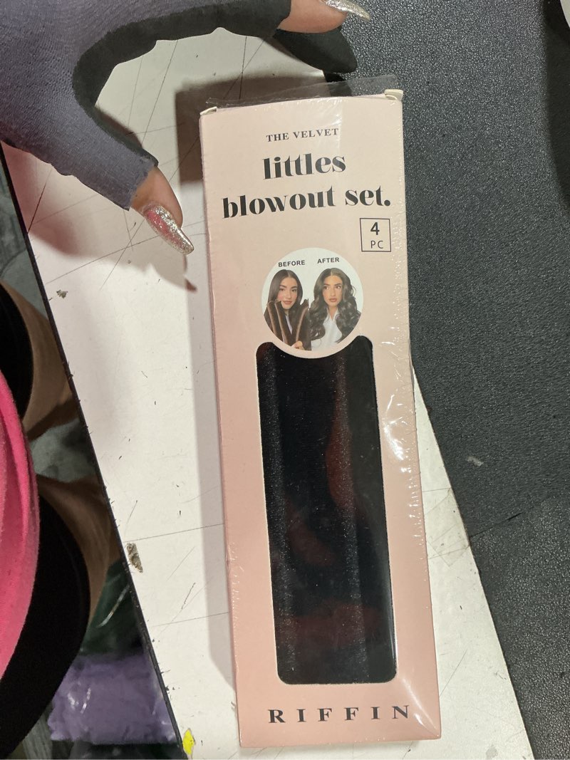 Condition photo showing New/Like New for littles heatless curls overnight rods - upgraded directional grip velvet heatless hair curler to sleep in no heat heatless curling flexi rods foam hair rollers for blowout look long & short hair 1 count (pack of 4) black