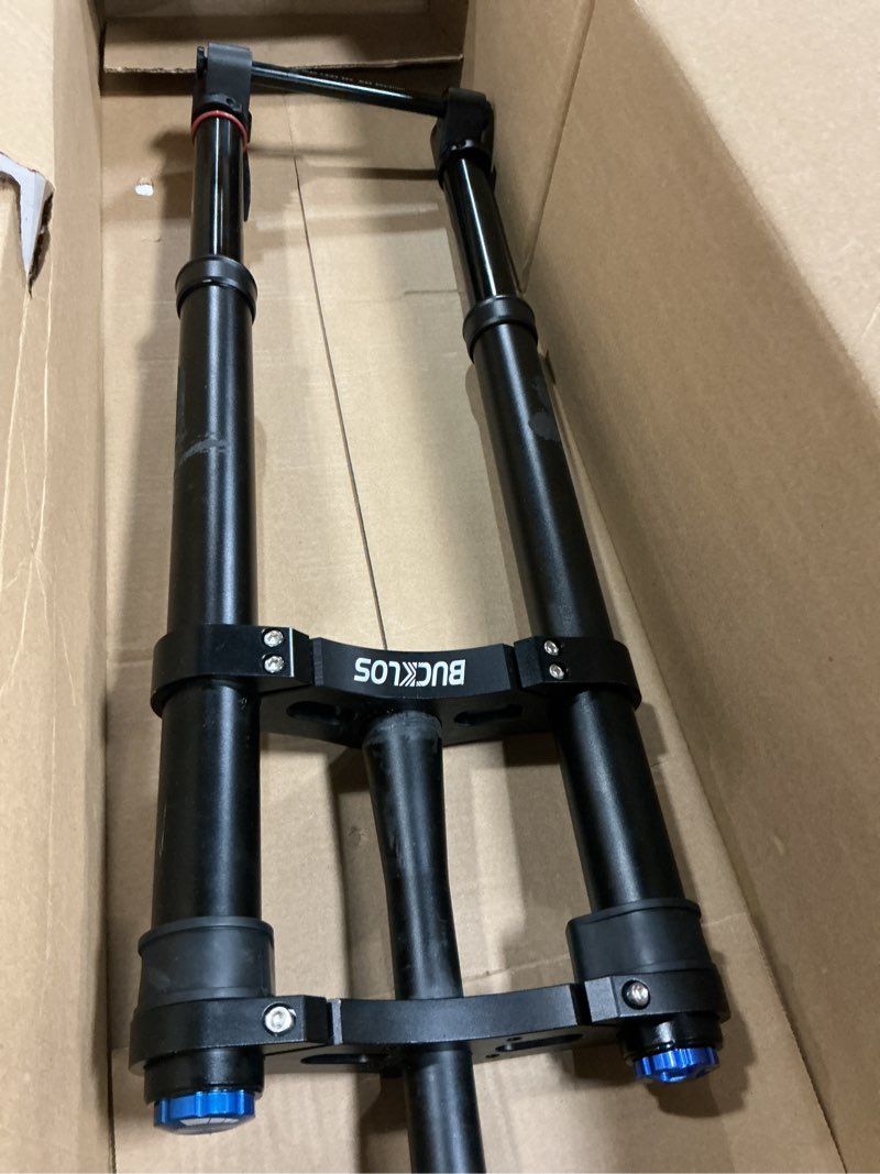 Condition photo showing Good Condition for bucklos fat tire 5.0 20/26 inch air electric mountain bike inverted suspension fork, thru axle 15 * 150mm 140/180mm travel rebound adjustment tapered front forks, for snow beach e-bike mtb double-crown-20