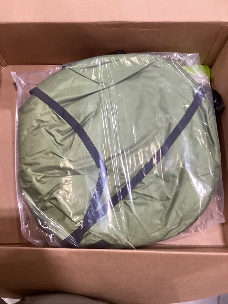 Condition photo showing Good Condition for portable toilet kit, camping toilet with pop-up privacy tent and poo gel toilet bags, washable portable outdoor showers changing rooms black toilet and green tent