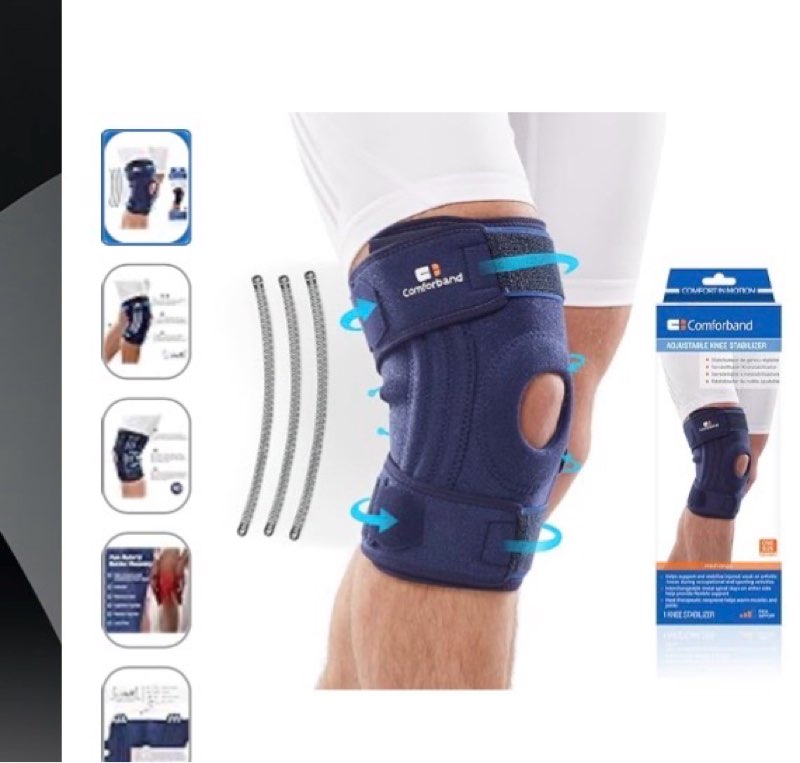 Adjustable Knee Brace with Removable Side Stabilizers – Open Patella Support for ACL, MCL, and Meniscus Injuries – Pain Relief for Arthritis and Post-Surgery Recovery – One Size Fits Most( size L - XL 